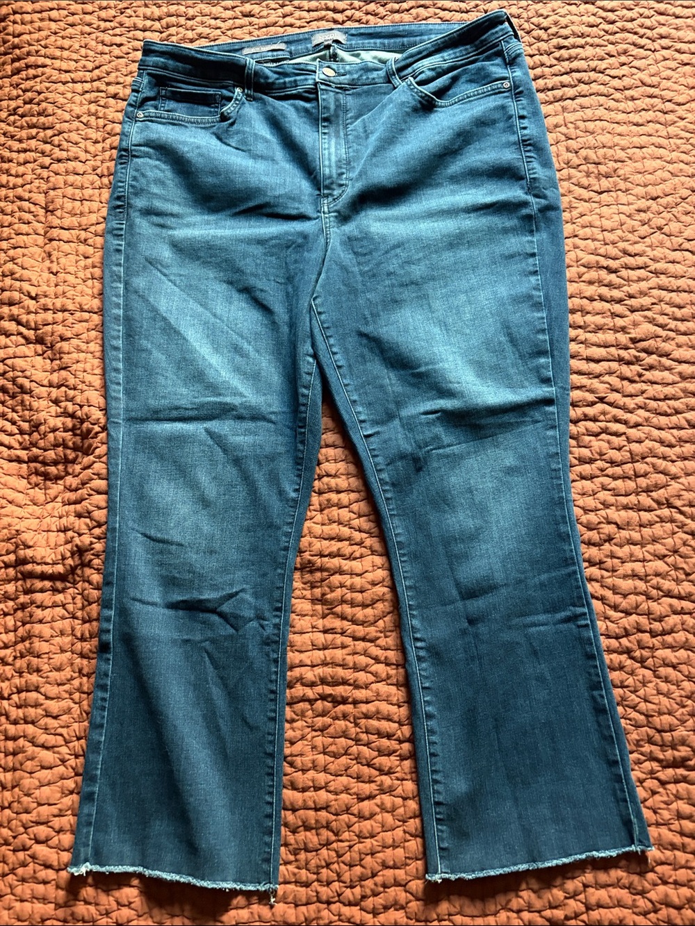 NYDJ 18W Women's Crop Bootcut Jeans Dark Blue